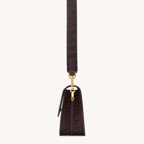 JW PEI | Mini Flap Crossbody in Brown Croc - Picture 2 of 10